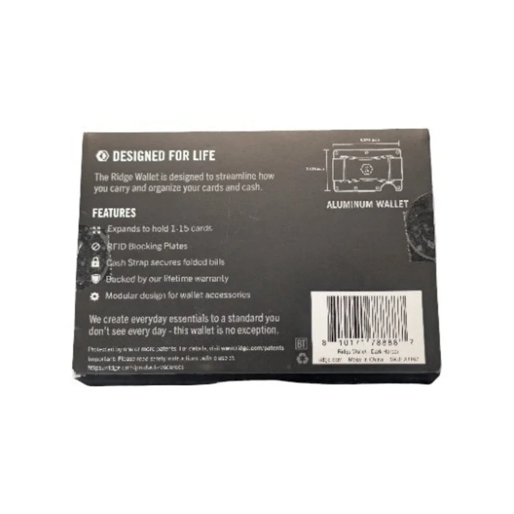 Mm7O Ridge Slim RFID‎ Blocking Wallet Cash Strap - Dark Harbor Open Box